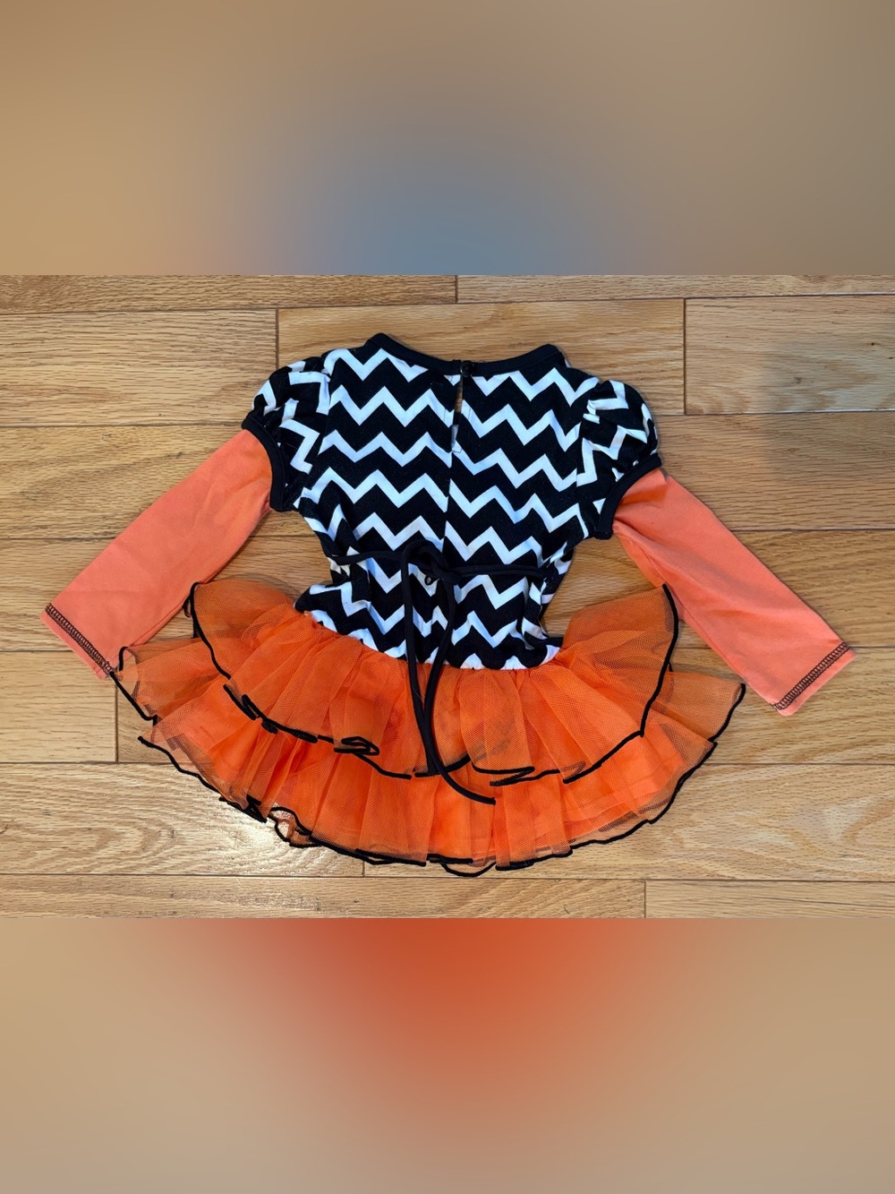 Halloween Orange Pumpkin Ruffled Dress Toddler Size 2T Youngland - Picture 2 of 4